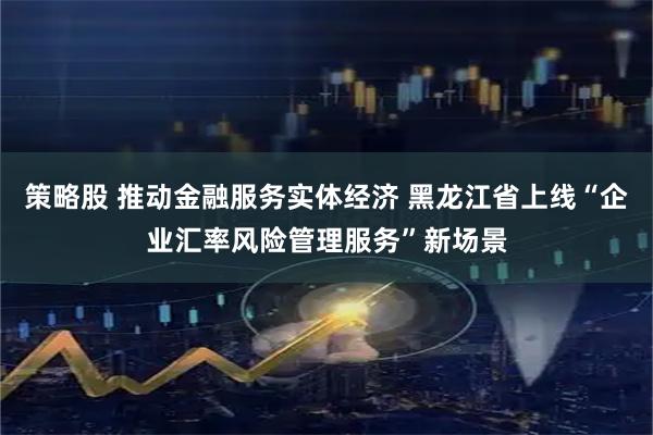 策略股 推动金融服务实体经济 黑龙江省上线“企业汇率风险管理服务”新场景