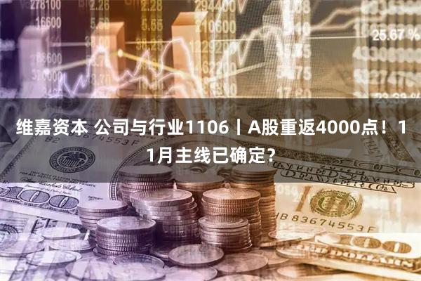 维嘉资本 公司与行业1106丨A股重返4000点！11月主线已确定？