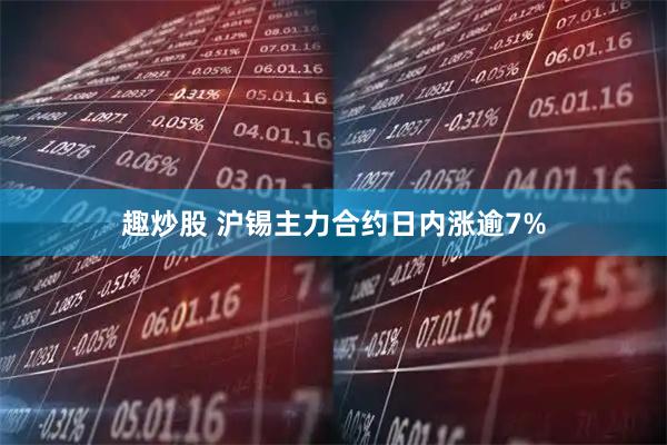 趣炒股 沪锡主力合约日内涨逾7%